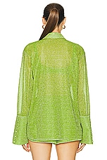 Oseree Lumi&eacute;re Long Shirt in Lime, view 3, click to view large image.