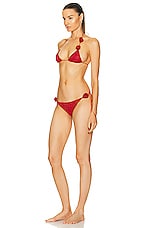 Oseree Lumi&egrave;re Rose Microkini Bikini Set in Cherry, view 3, click to view large image.
