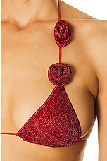 Oseree Lumi&egrave;re Rose Microkini Bikini Set in Cherry, view 5, click to view large image.