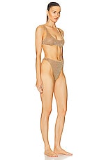 Oseree Lumi&egrave;re Sporty 90s Bikini Set in Toffee, view 2, click to view large image.