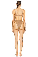 Oseree Lumi&egrave;re Sporty 90s Bikini Set in Toffee, view 3, click to view large image.