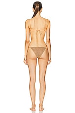 Oseree Lumi&egrave;re Ring Microkini Bikini Set in Toffee, view 3, click to view large image.