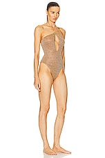 Oseree Lumi&egrave;re Ring Maillot Swimsuit in Toffee, view 2, click to view large image.