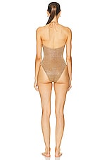 Oseree Lumi&egrave;re Ring Maillot Swimsuit in Toffee, view 3, click to view large image.