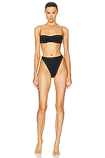 Oseree Lumi&egrave;re Balconette Bikini Set in Black, view 1, click to view large image.