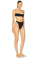 Oseree Lumi&egrave;re Balconette Bikini Set in Black, view 2, click to view large image.