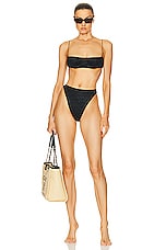 Oseree Lumi&egrave;re Balconette Bikini Set in Black, view 4, click to view large image.
