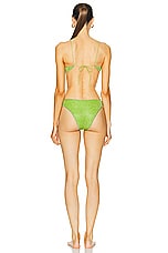 Oseree Lumi&eacute;re Ring Cut Out Maillot Swimsuit in Lime, view 3, click to view large image.