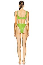 Oseree Lumi&eacute;re Sporty 90s Bikini Set in Lime, view 3, click to view large image.
