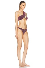 Oseree Lumiere Maxi O Bikini Set in Aubergine, view 2, click to view large image.