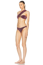 Oseree Lumiere Maxi O Bikini Set in Aubergine, view 3, click to view large image.