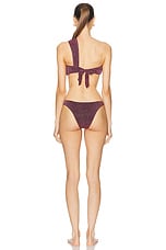 Oseree Lumiere Maxi O Bikini Set in Aubergine, view 4, click to view large image.