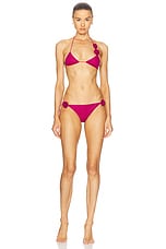 Oseree Lumiere Rose Microkini in Fuchsia | FWRD
