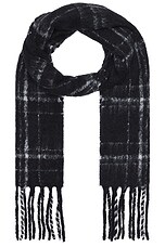 Our Legacy Estate Scarf in Black Fuzzy Alpaca Check | FWRD