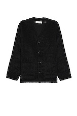 Our Legacy Cardigan in Black Mohair, view 1, click to view large image.