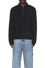 Our Legacy Lad Sweatshirt in Worn Black Athletic Rib, view 3, click to view large image.