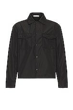 Our Legacy Evening Coach Jacket in Black Fleecy Tech, view 1, click to view large image.
