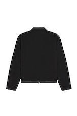 Our Legacy Mini Jacket in Black Worsted Wool, view 2, click to view large image.