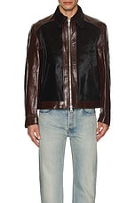 Our Legacy Andalou Jacket in Tuscan Brown Hair On Hide, view 4, click to view large image.