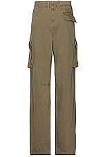 Our Legacy Mount Cargo Pant in Uniform Olive Herringbone, view 2, click to view large image.