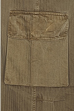 Our Legacy Mount Cargo Pant in Uniform Olive Herringbone, view 4, click to view large image.