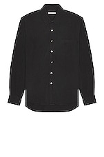 Our Legacy Classic Silk Shirt in Black, view 1, click to view large image.