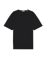 Our Legacy New Box T-Shirt in Black Clean Jersey, view 1, click to view large image.