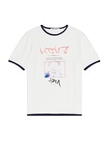 Our Legacy Tanker T-Shirt in Snow Shigatsu Print, view 1, click to view large image.