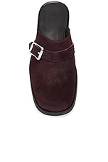 Our Legacy Camion Mule in Bordeaux Hair On Hide, view 4, click to view large image.