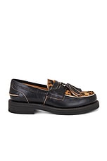 Our Legacy Tassel Loafer in Honky Tonk Leo Hair On Hide, view 1, click to view large image.