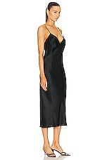 Olivia von Halle Issa Slip Dress in Jet Black, view 2, click to view large image.