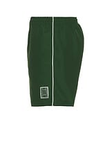 Oyster Tennis Club Nylon Short in Green, view 3, click to view large image.