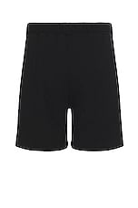 Palm Angels Monogram Sweatshorts in Black, view 2, click to view large image.
