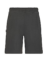 Palm Angels Palm GD Sweatshort in Dark Grey & Off White, view 2, click to view large image.