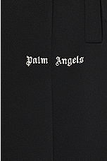 Palm Angels Classic Logo Track Shorts in Black & Off White, view 4, click to view large image.