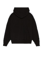 Palm Angels Fleece Track Hoodie in Black, view 2, click to view large image.