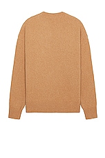 Palm Angels Basic Logo Sweater in Camel, view 2, click to view large image.
