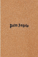 Palm Angels Basic Logo Sweater in Camel, view 3, click to view large image.