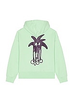 Palm Angels Douby Classic Hoodie in Light Green & Purple, view 1, click to view large image.