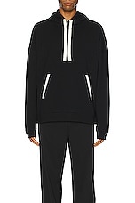 Palm Angels Sartorial Tape Classic Hoodie in Black, view 3, click to view large image.