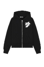 Palm Angels Hunter Hoodie in Black, view 2, click to view large image.