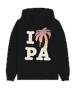 Palm Angels I Love Pa Hoodie in Black, view 1, click to view large image.