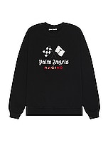 Palm Angels X Formula 1 Racing Sweater in Black, White, & Red, view 1, click to view large image.