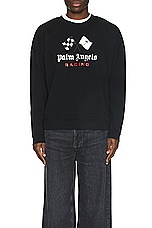 Palm Angels X Formula 1 Racing Sweater in Black, White, & Red, view 3, click to view large image.