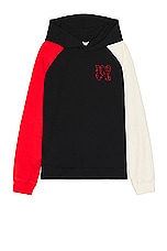 Palm Angels X Formula 1 Racing Hoodie in Black, White, & Red, view 2, click to view large image.