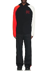 Palm Angels X Formula 1 Racing Hoodie in Black, White, & Red, view 4, click to view large image.