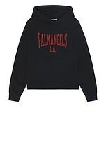 Palm Angels College Hoody in Black & Red, view 1, click to view large image.