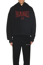 Palm Angels College Hoody in Black & Red, view 3, click to view large image.