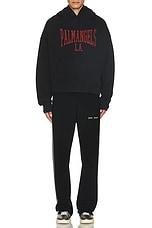 Palm Angels College Hoody in Black & Red, view 4, click to view large image.