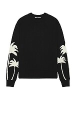 Palm Angels Palms Knit Sweater in Black | FWRD